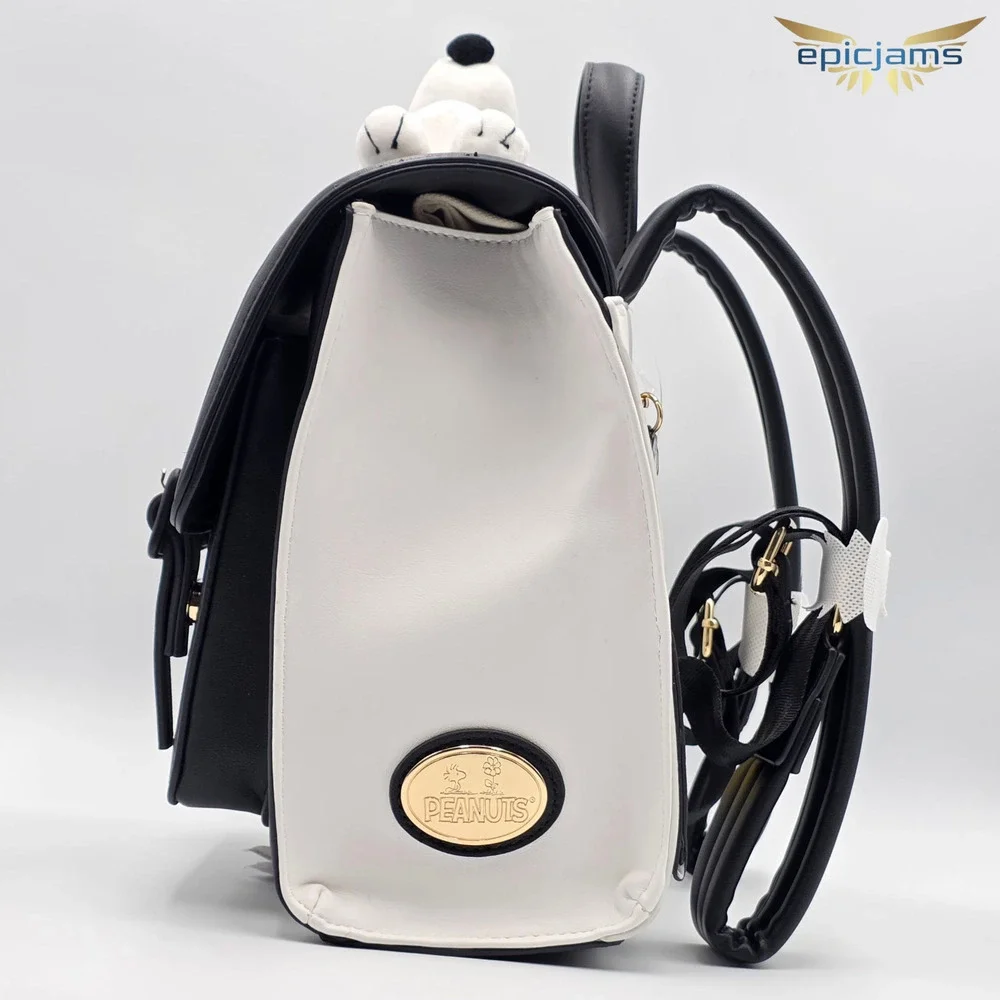 Peanuts Snoopy and Woodstock White & White Buckle Mini Backpack Bag New - Picture 4 of 6